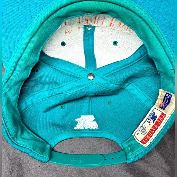 Rare Vintage 90s Miami Dolphins Starter Arch 100% Wool Snapback Hat - Picture 6 of 12